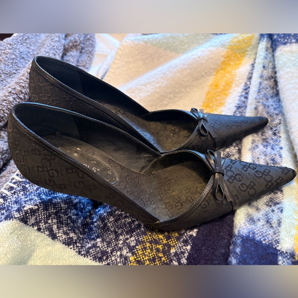 BCBGirls Black Heels with Bow Detail